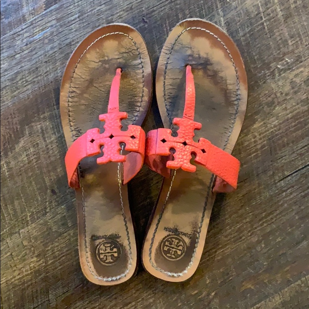 Red Tory Burch Sandals, Size 9.5